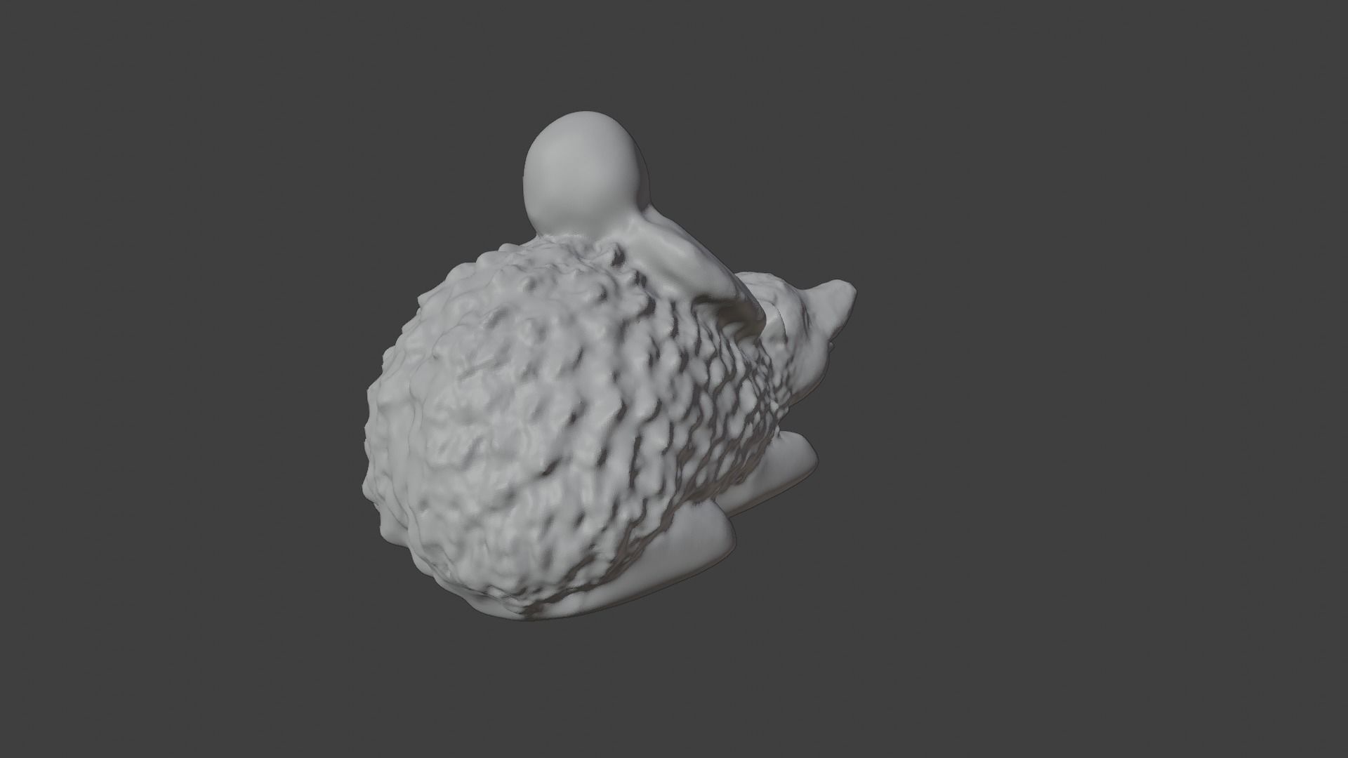 Garden Hedgehog statue 3D print model_4