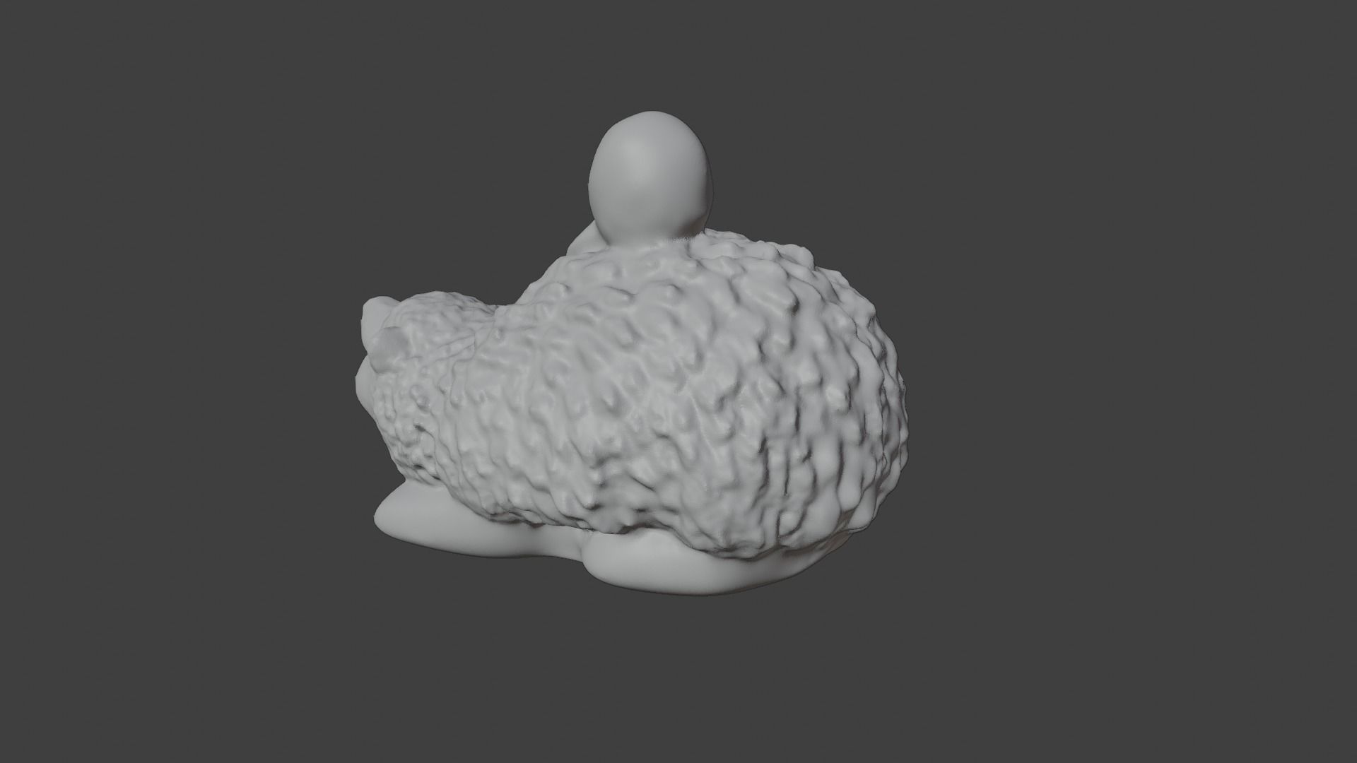 Garden Hedgehog statue 3D print model_7