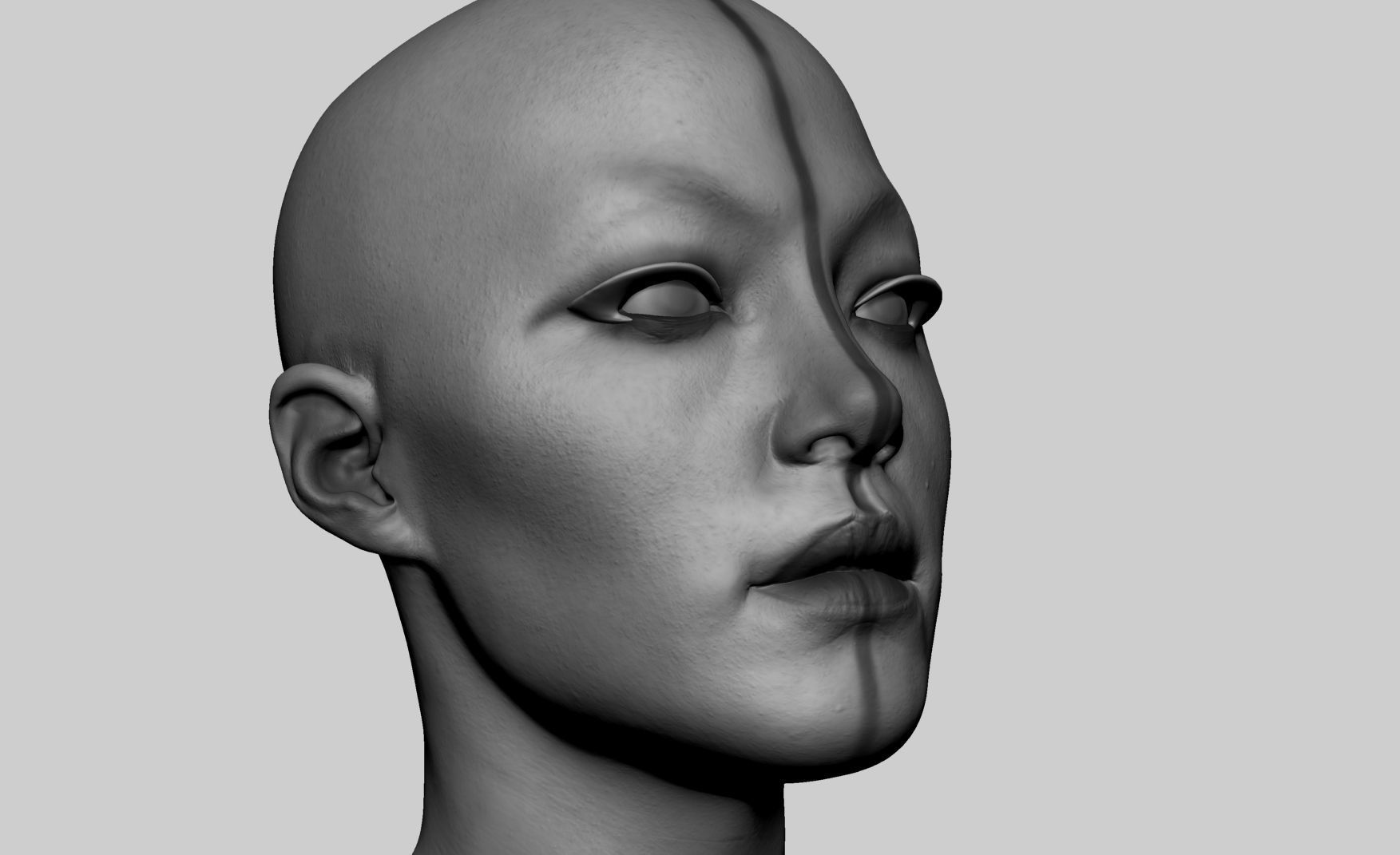 Female Head v7 3D model_6
