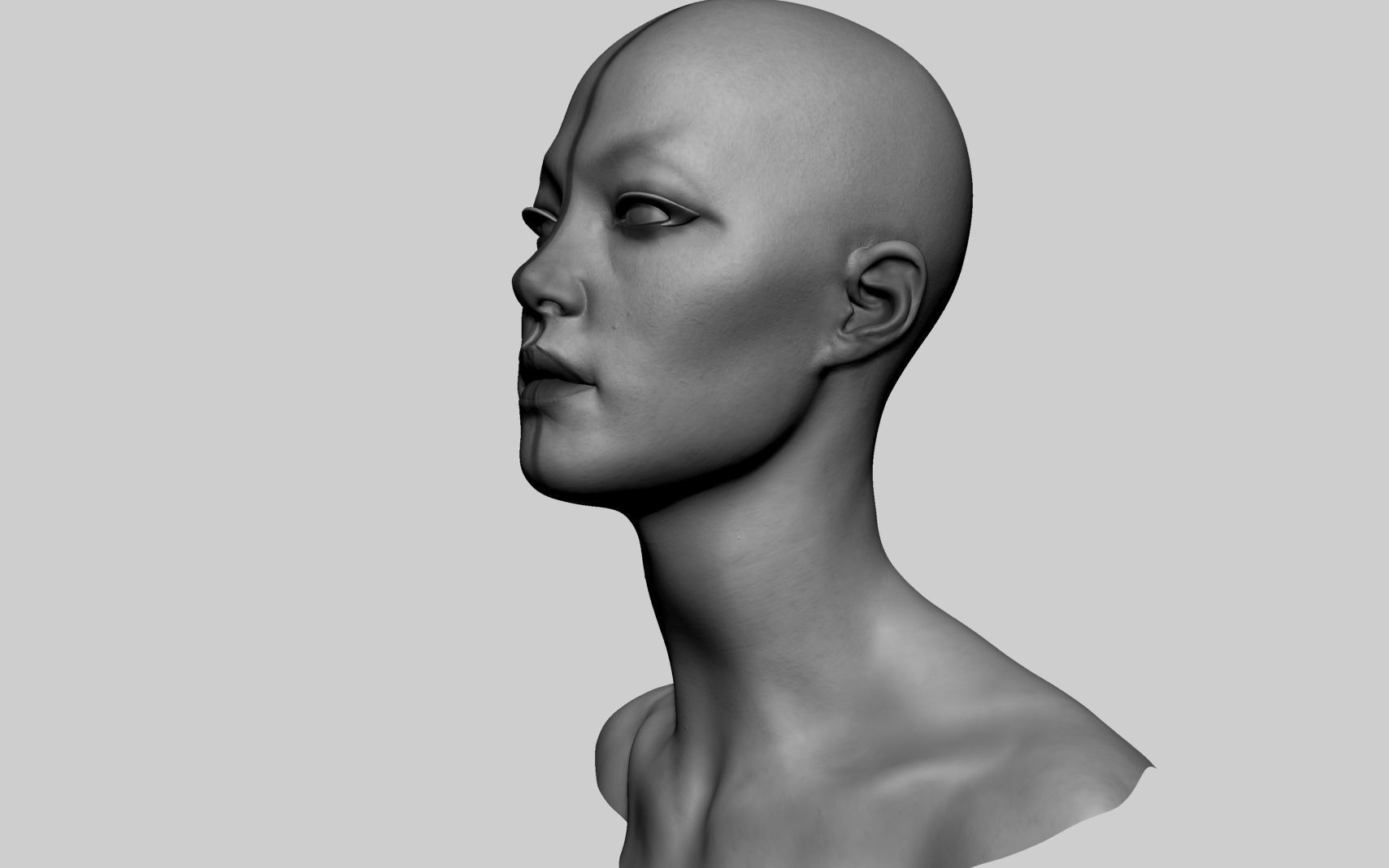 Female Head v7 3D model_5