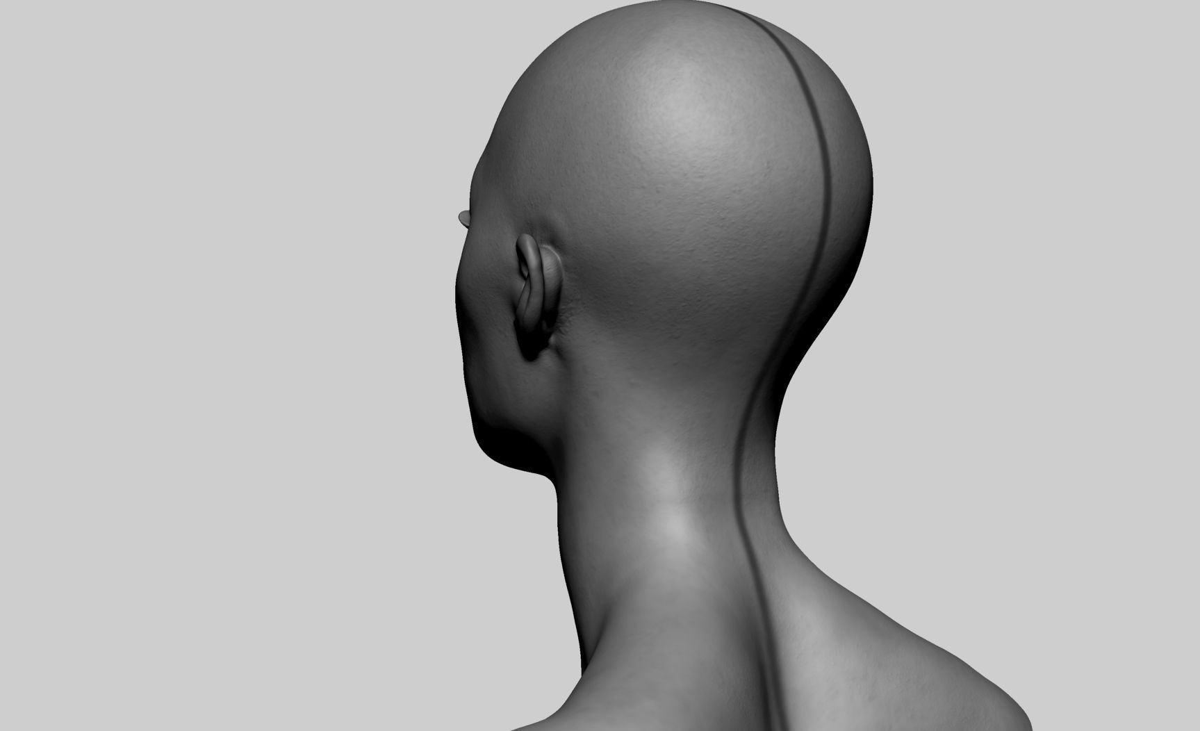 Female Head v7 3D model_4
