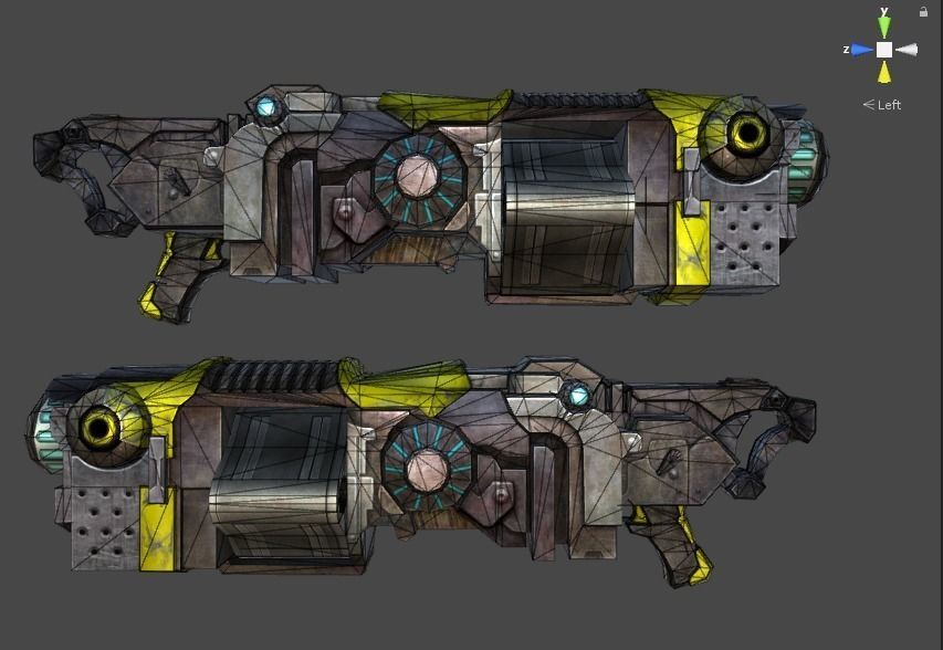 3D model sci fi rocket launcher gun 3d low poly model VR / AR / low ...
