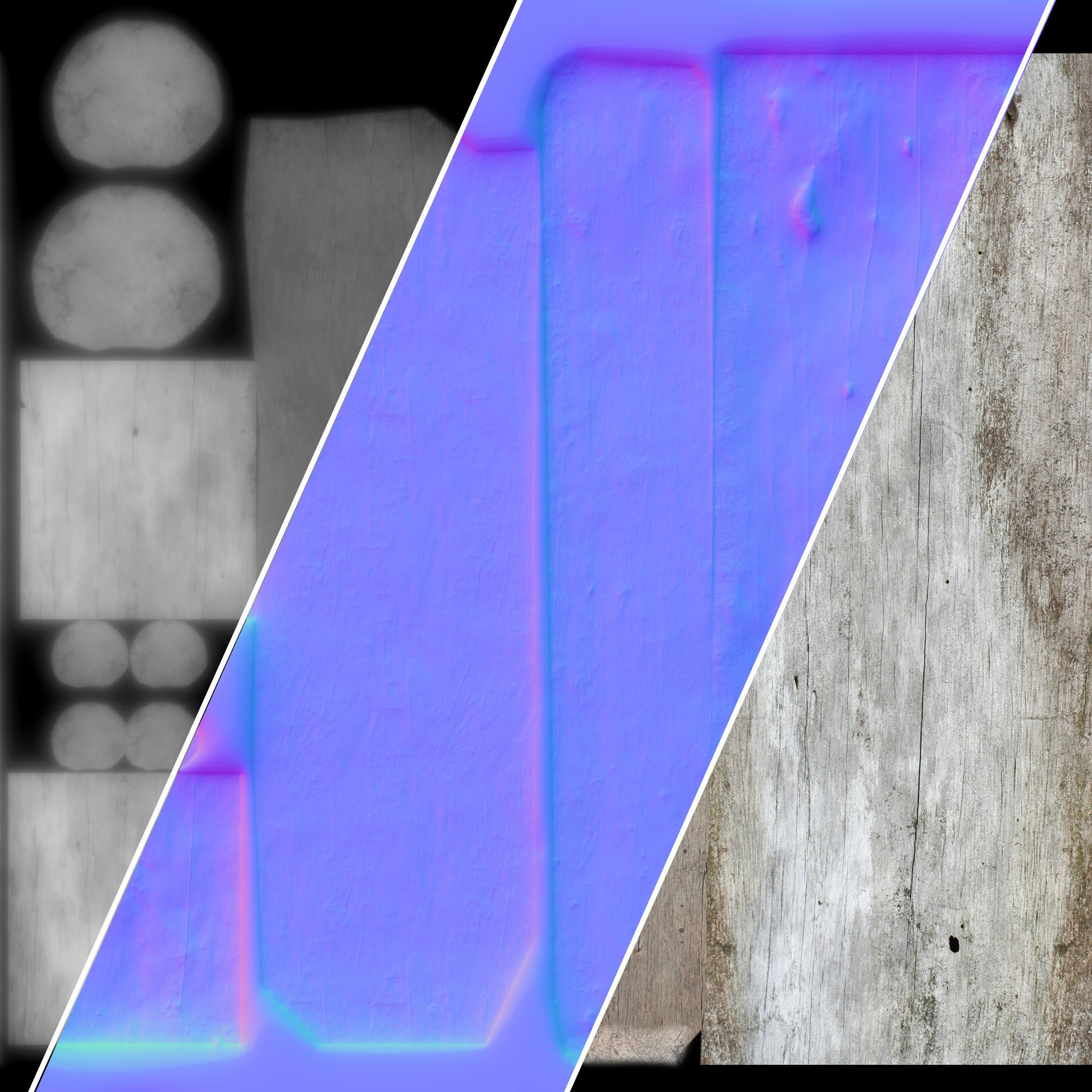 Wooden water trough for cattle Low-poly 3D model_10