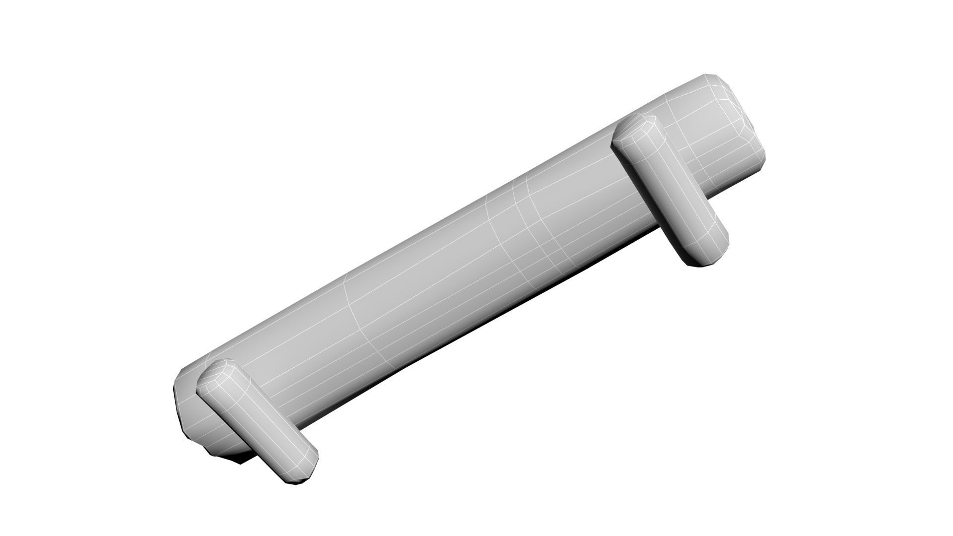 Wooden water trough for cattle Low-poly 3D model_9
