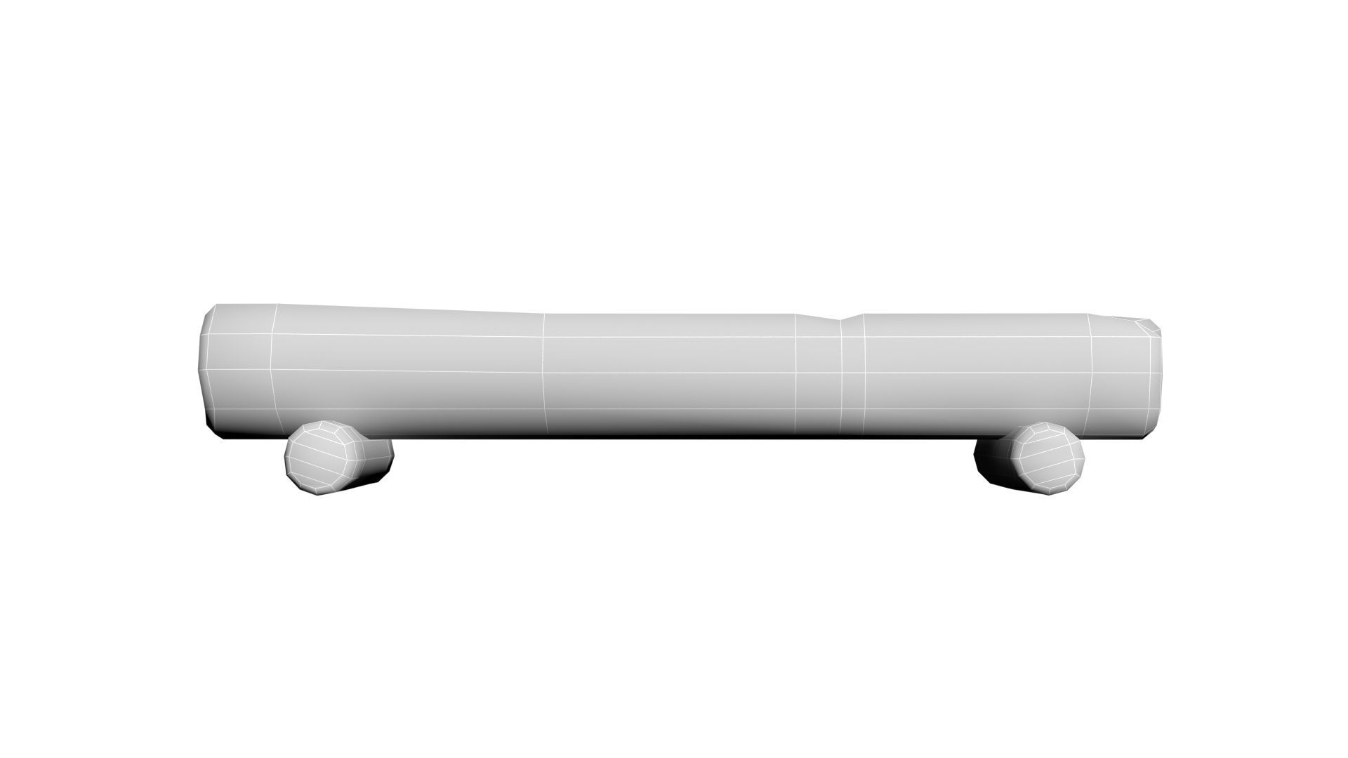 Wooden water trough for cattle Low-poly 3D model_8