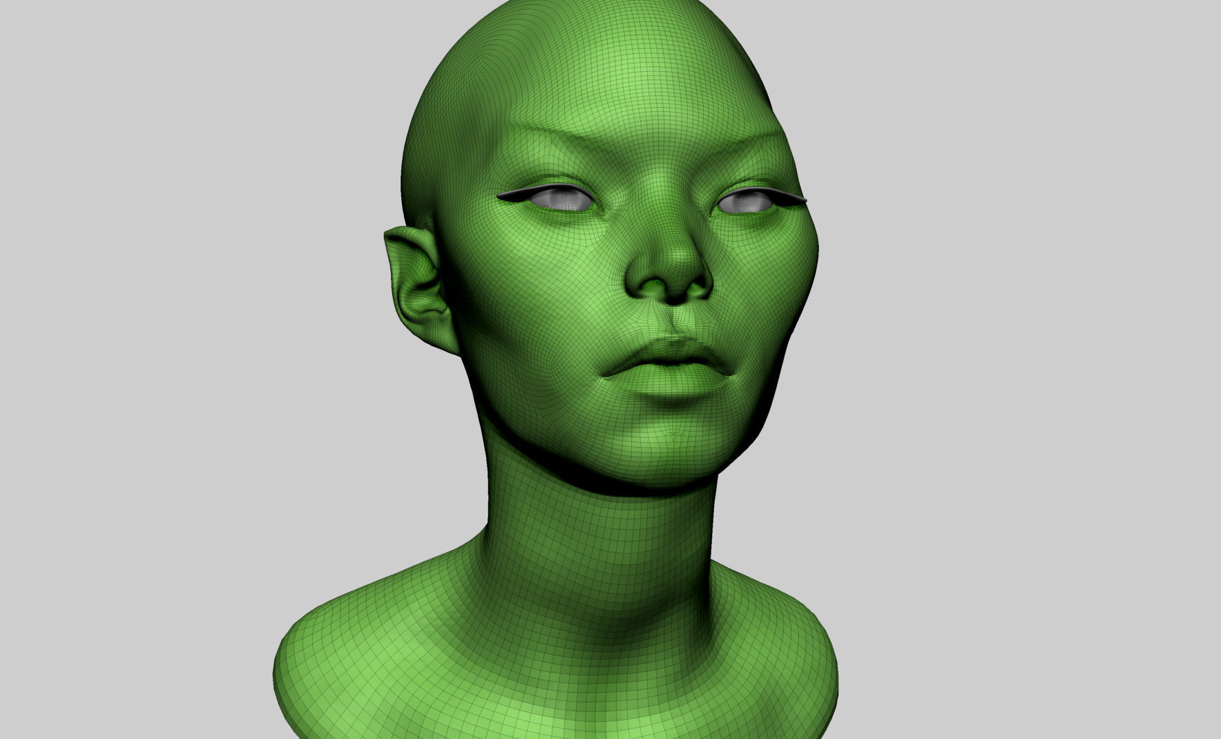 Female Head v8 3D model_9