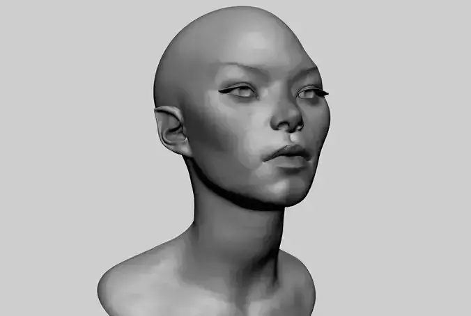 Female Head v8 3D model Female Head v8 3D model