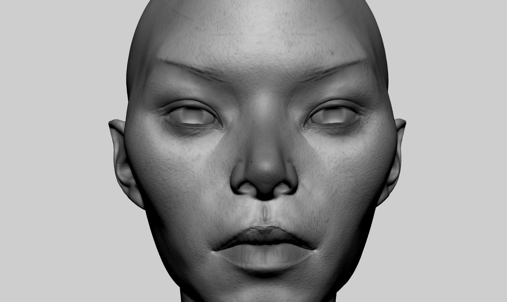 Female Head v8 3D model_8