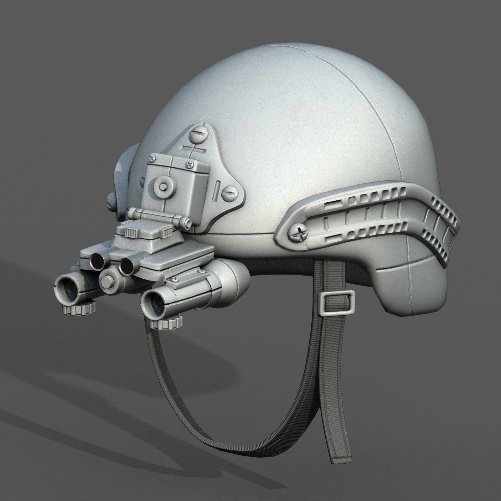 Helmet scifi fantasy futuristic technology fantasy  Low-poly 3D model_2
