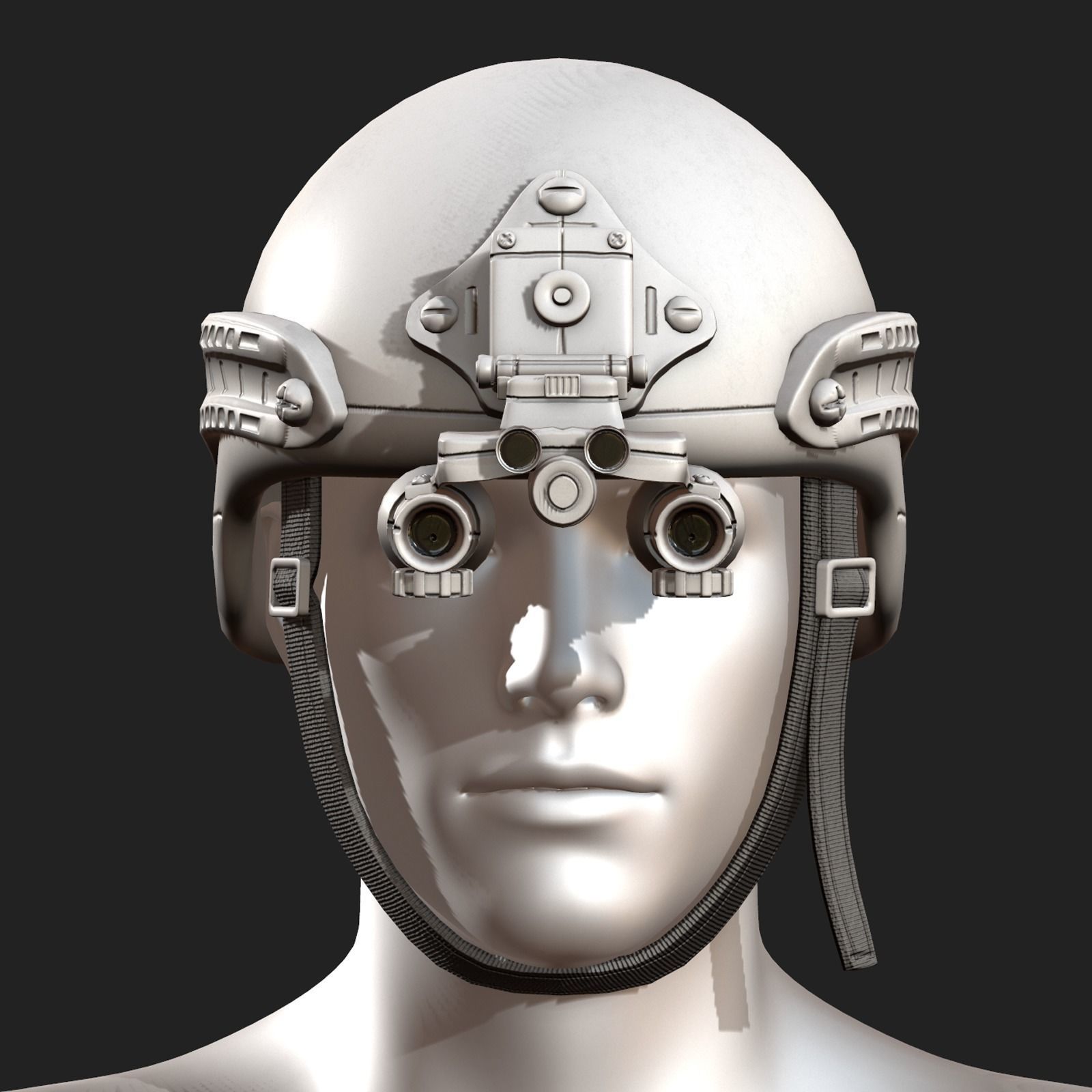 Helmet scifi fantasy futuristic technology fantasy  Low-poly 3D model_6