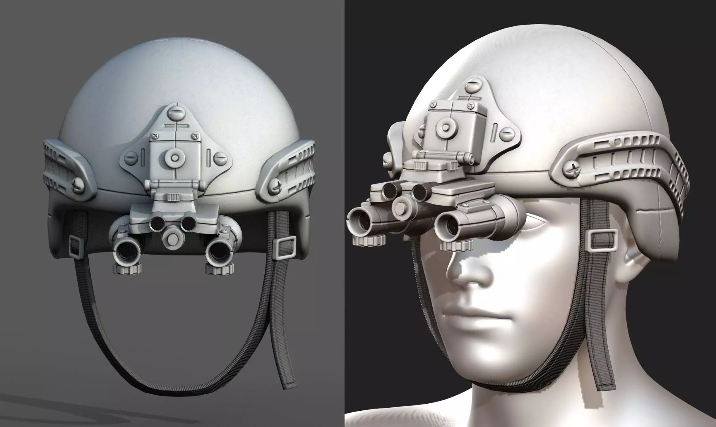 Helmet scifi fantasy futuristic technology fantasy  Low-poly 3D model_0