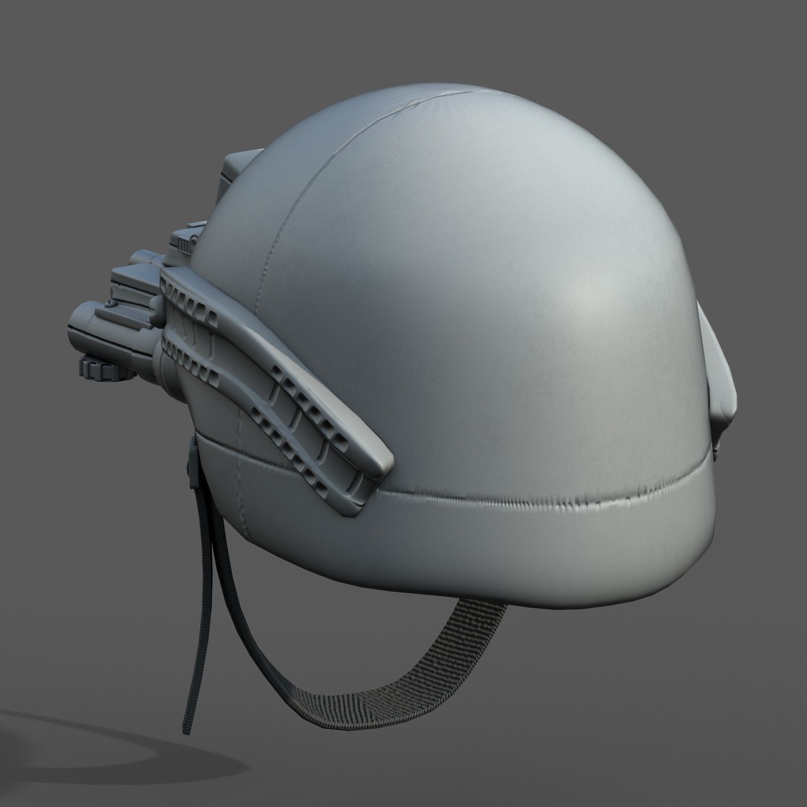 Helmet scifi fantasy futuristic technology fantasy  Low-poly 3D model_4