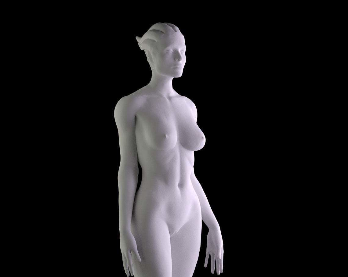 Mass Effect Morinth 3D print files nude statue figure 3D 3D print model_2