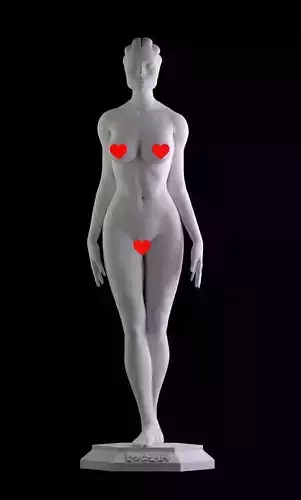 Mass Effect Morinth 3D print files nude statue figure 3D 3D print model