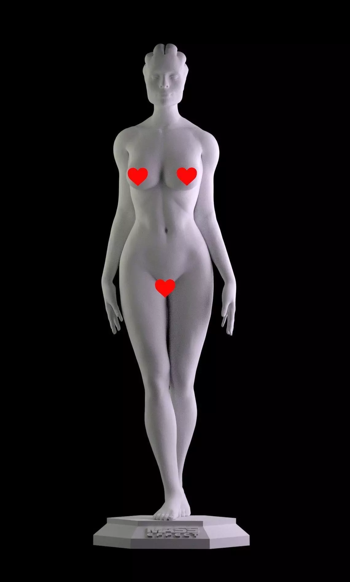 Mass Effect Morinth 3D print files nude statue figure 3D 3D print model_0