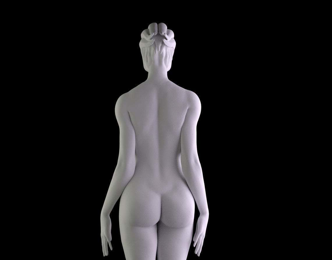 Mass Effect Morinth 3D print files nude statue figure 3D 3D print model_4