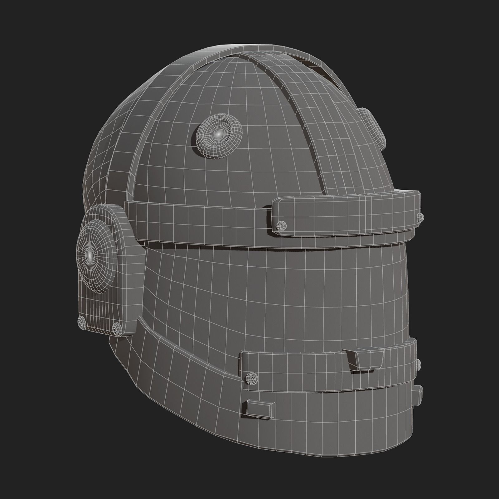 Helmet military combat soldier armor  Low-poly 3D model_10