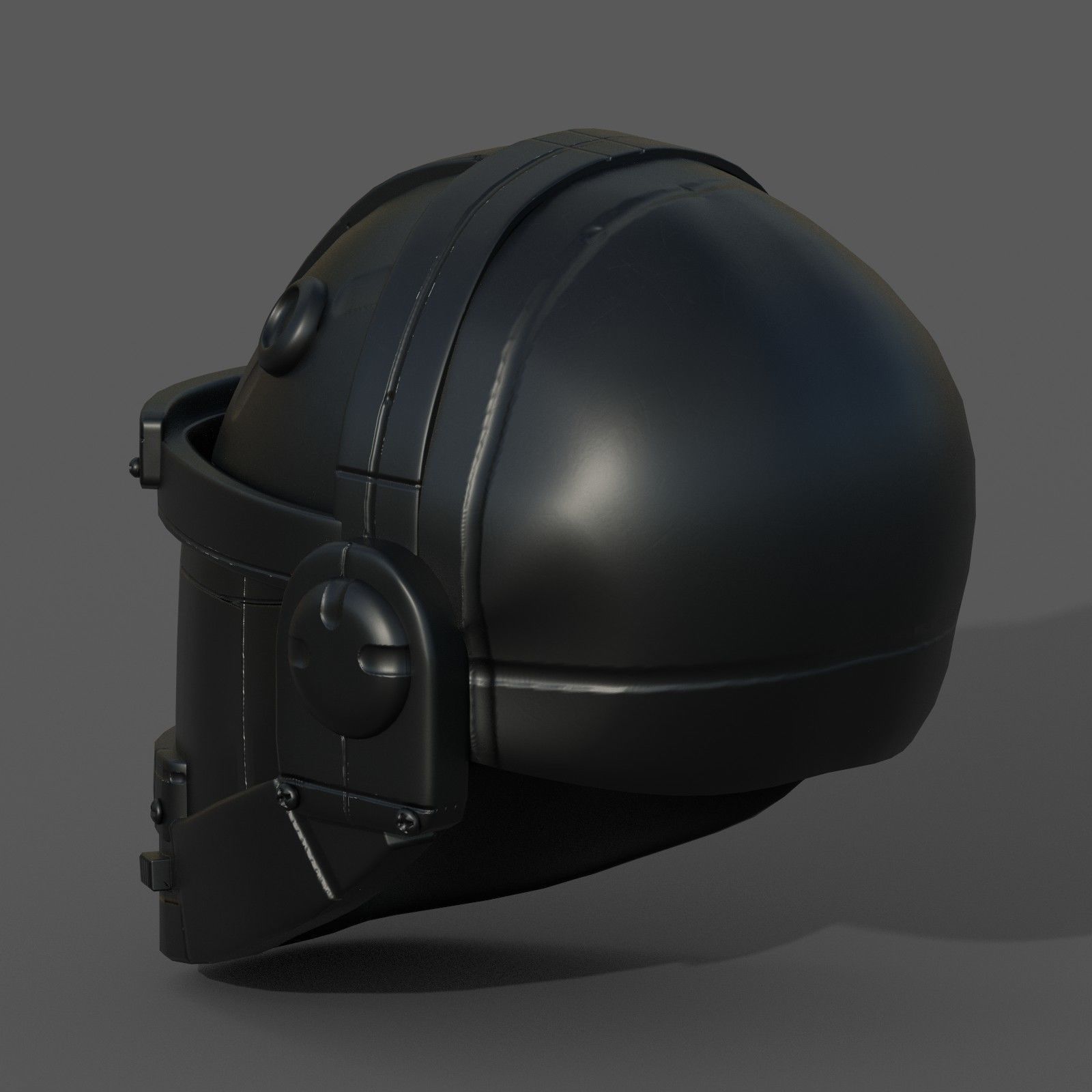 Helmet military combat soldier armor  Low-poly 3D model_9