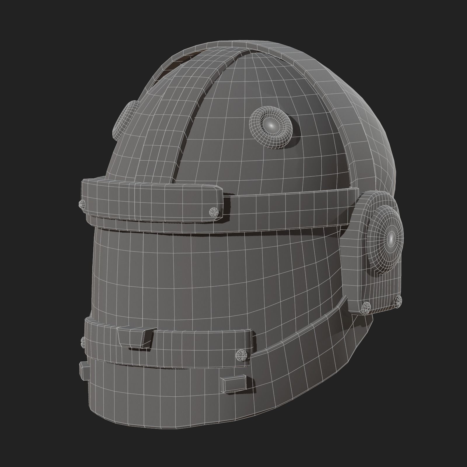 Helmet military combat soldier armor  Low-poly 3D model_12