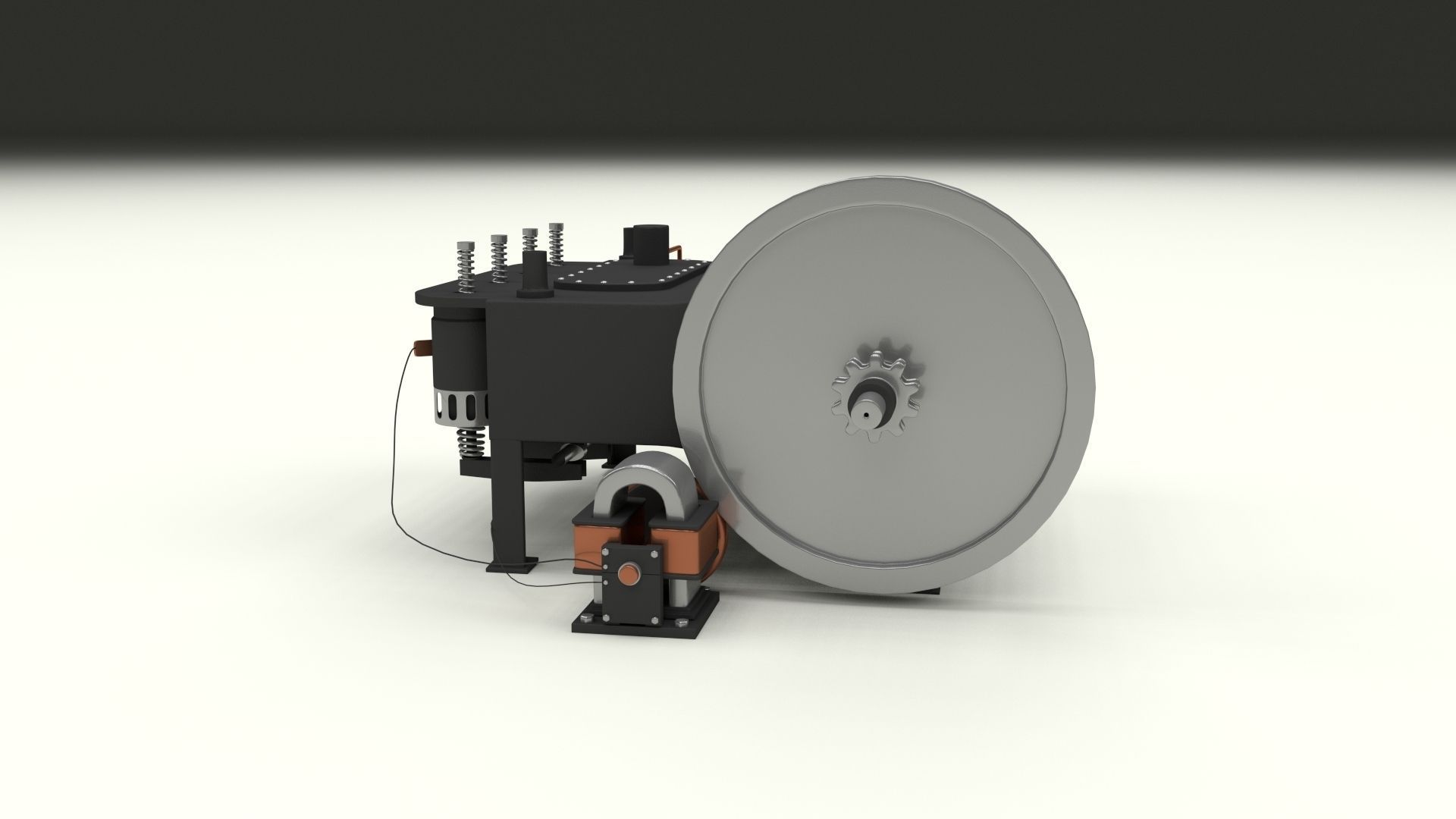 Wright Flyer Engine 3D model_4