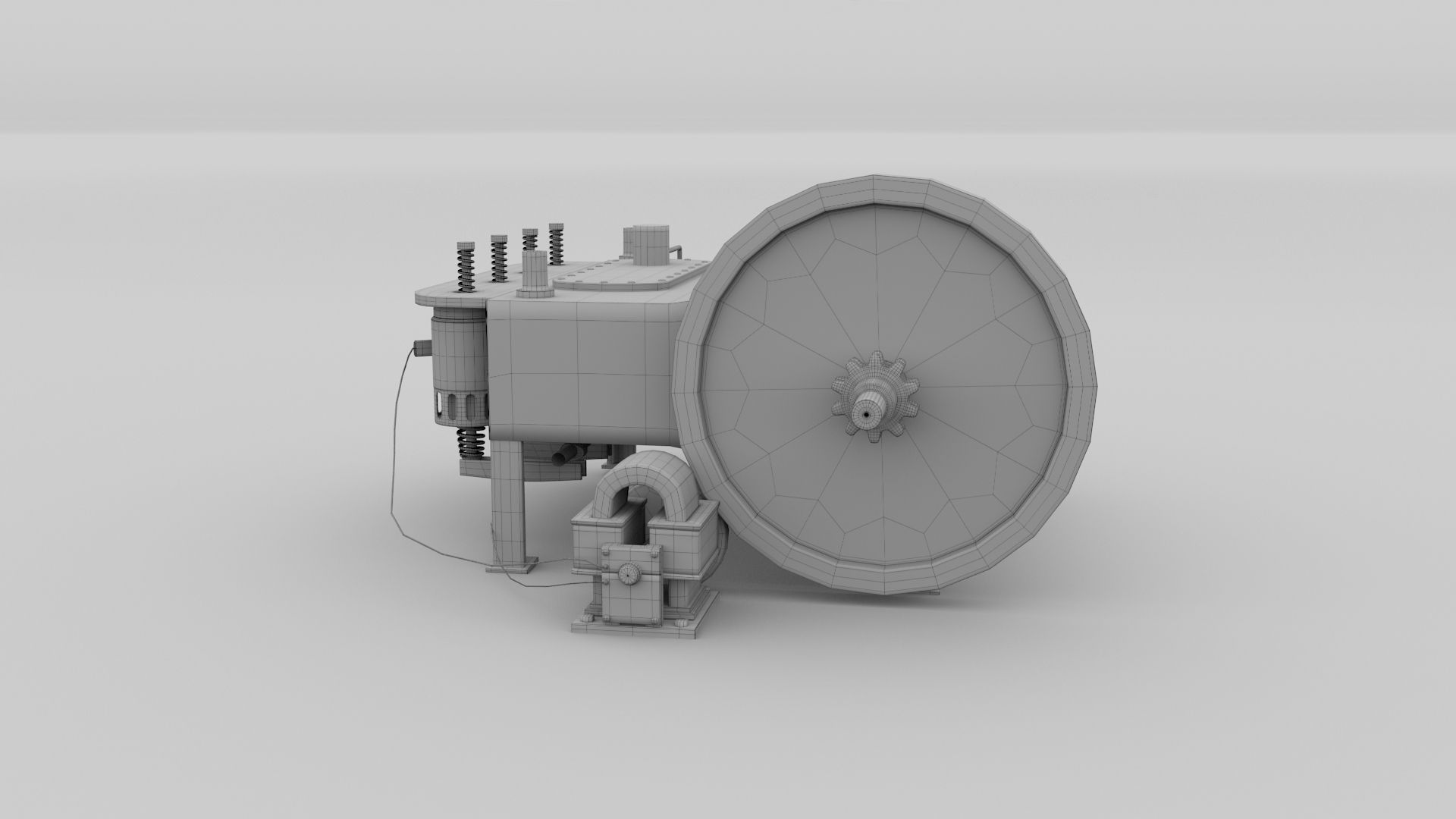 Wright Flyer Engine 3D model_7