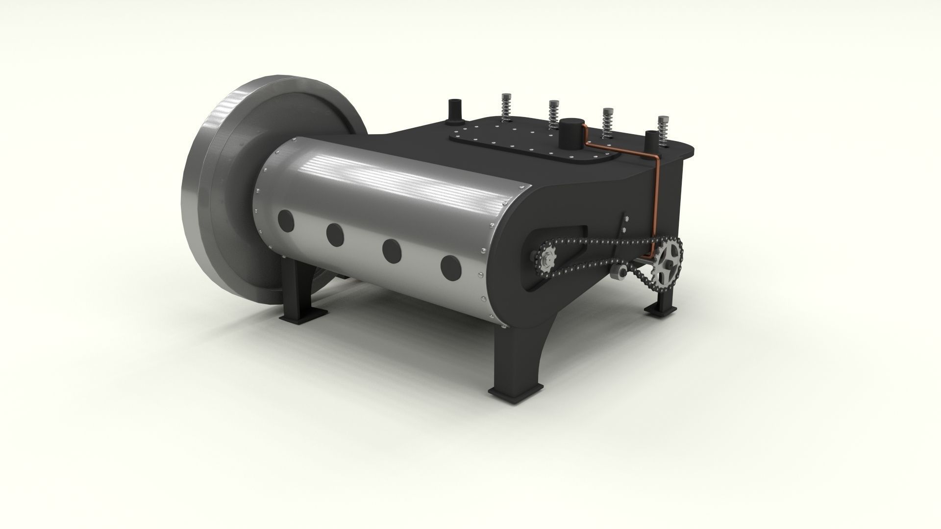 Wright Flyer Engine 3D model_8