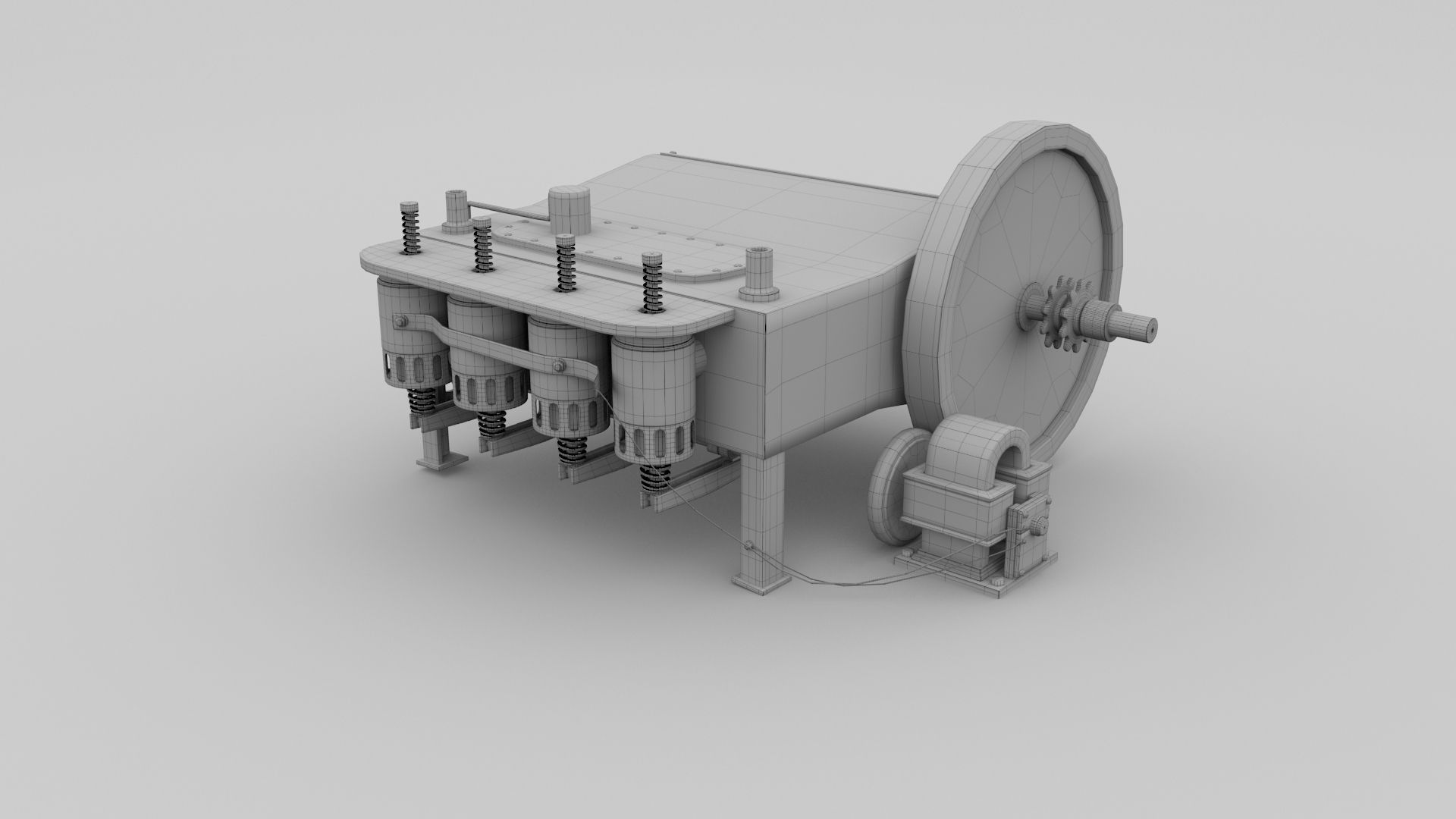 Wright Flyer Engine 3D model_9