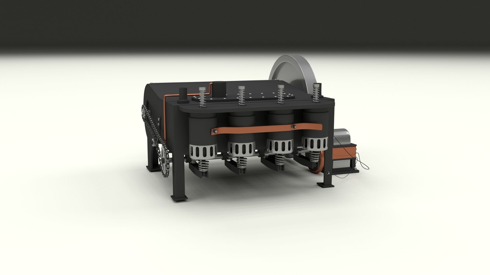 Wright Flyer Engine 3D model_6