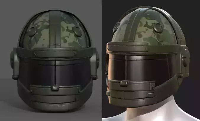 Helmet plastic mask combat fantasy futuristic 