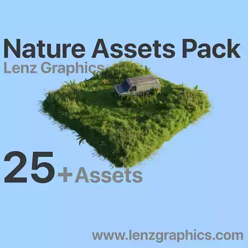 Realistic Nature Assets Pack  Low-poly 3D model