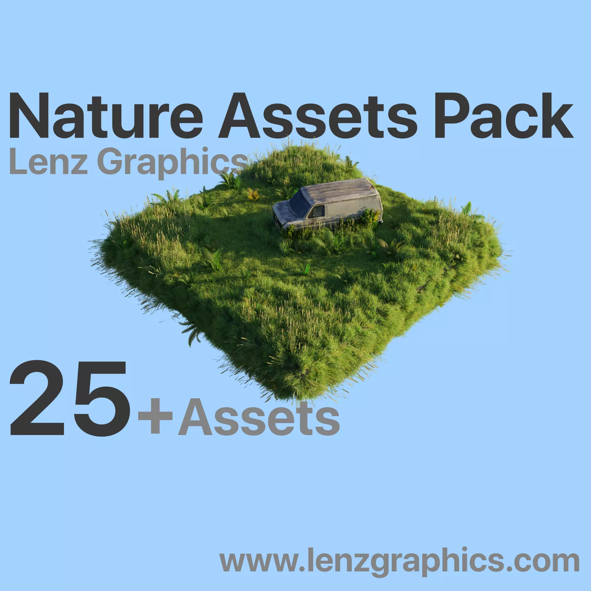 Realistic Nature Assets Pack  Low-poly 3D model_0