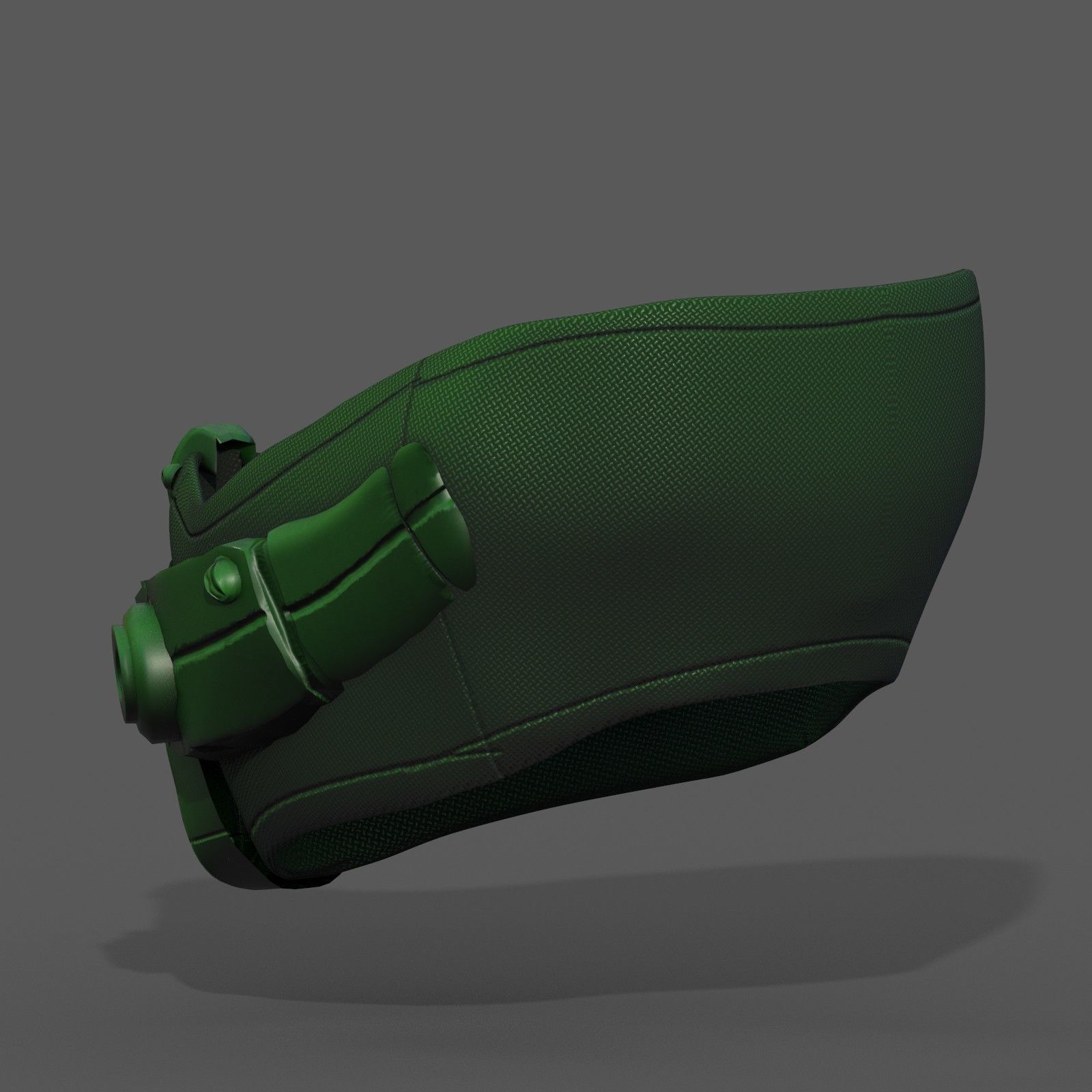 Gas mask respirator scifi futuristic  Low-poly 3D model_5