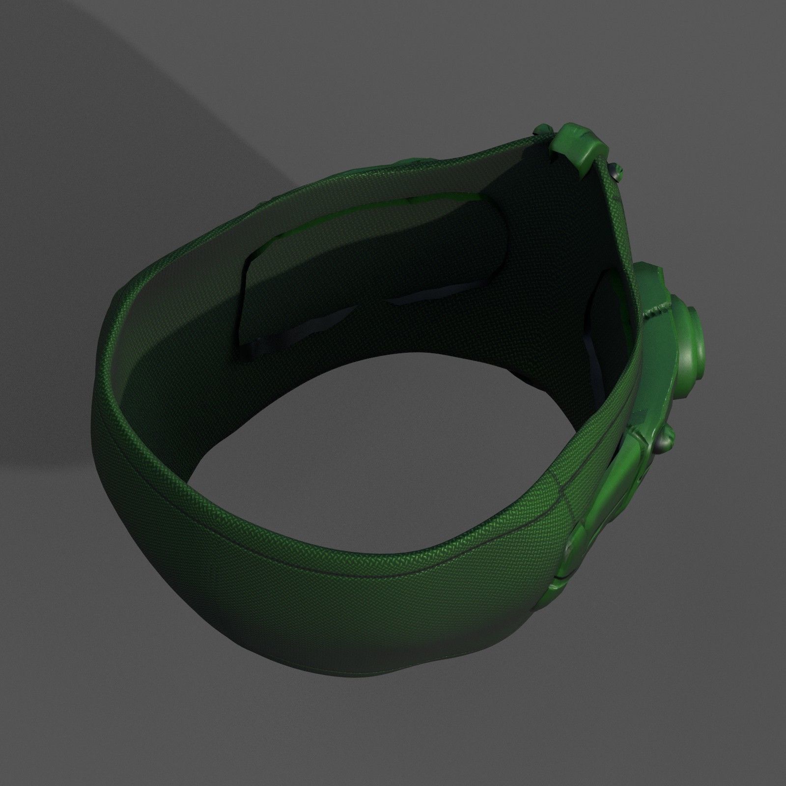 Gas mask respirator scifi futuristic  Low-poly 3D model_1