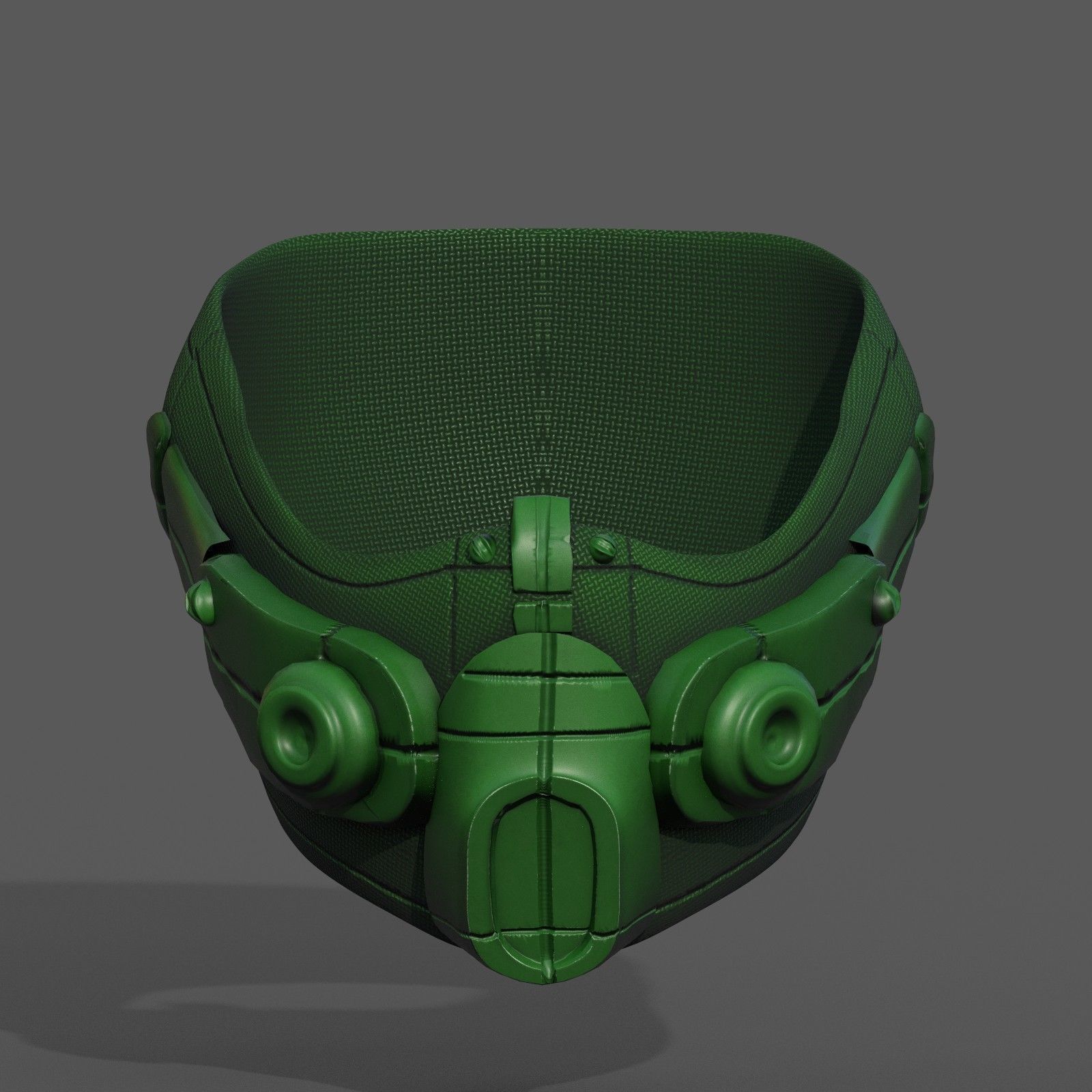 Gas mask respirator scifi futuristic  Low-poly 3D model_2