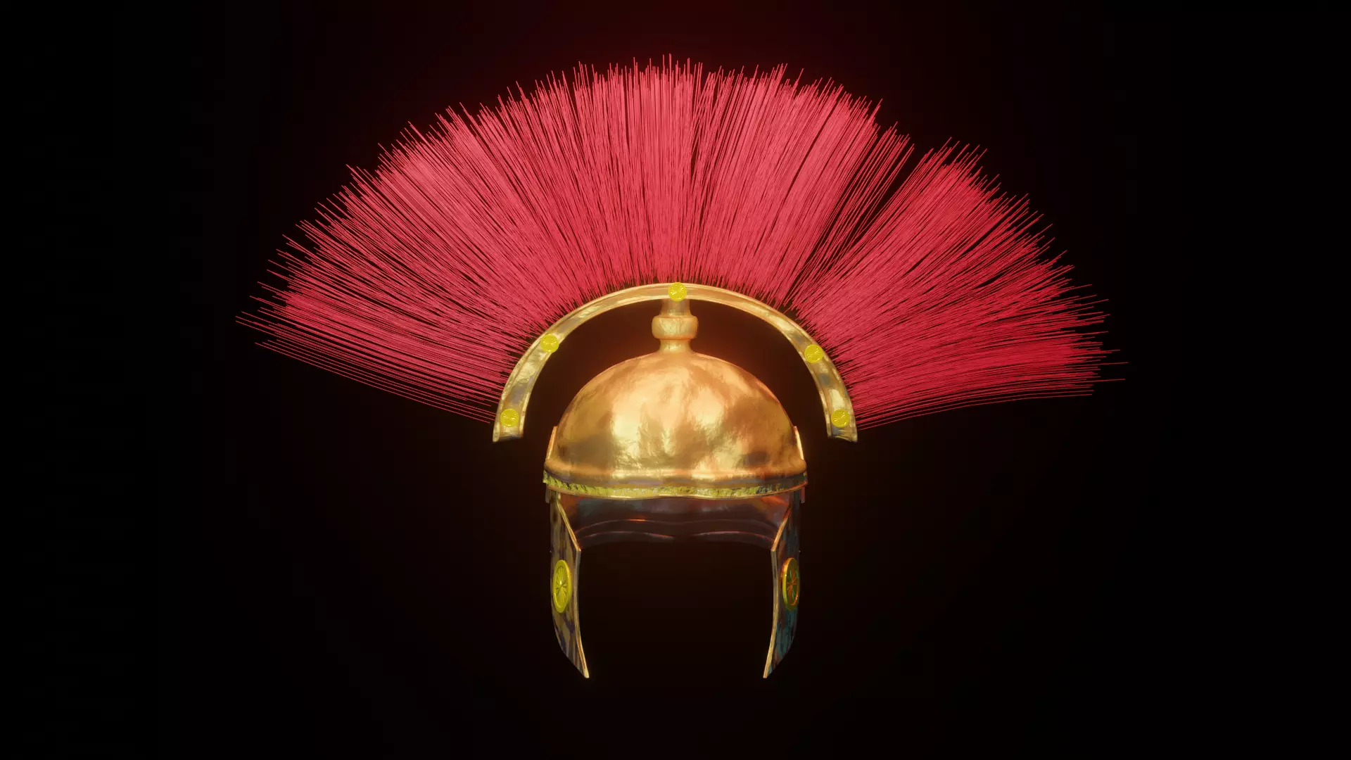 Roman Republic era Centurion helmet Low-poly 3D model_0