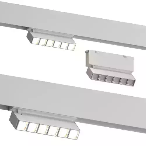 Spot 6 Turn White Track Light by Forstlight