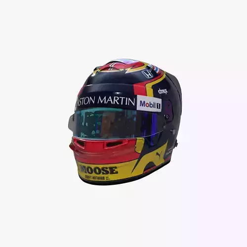 Albon helmet 2020 Low-poly 3D model