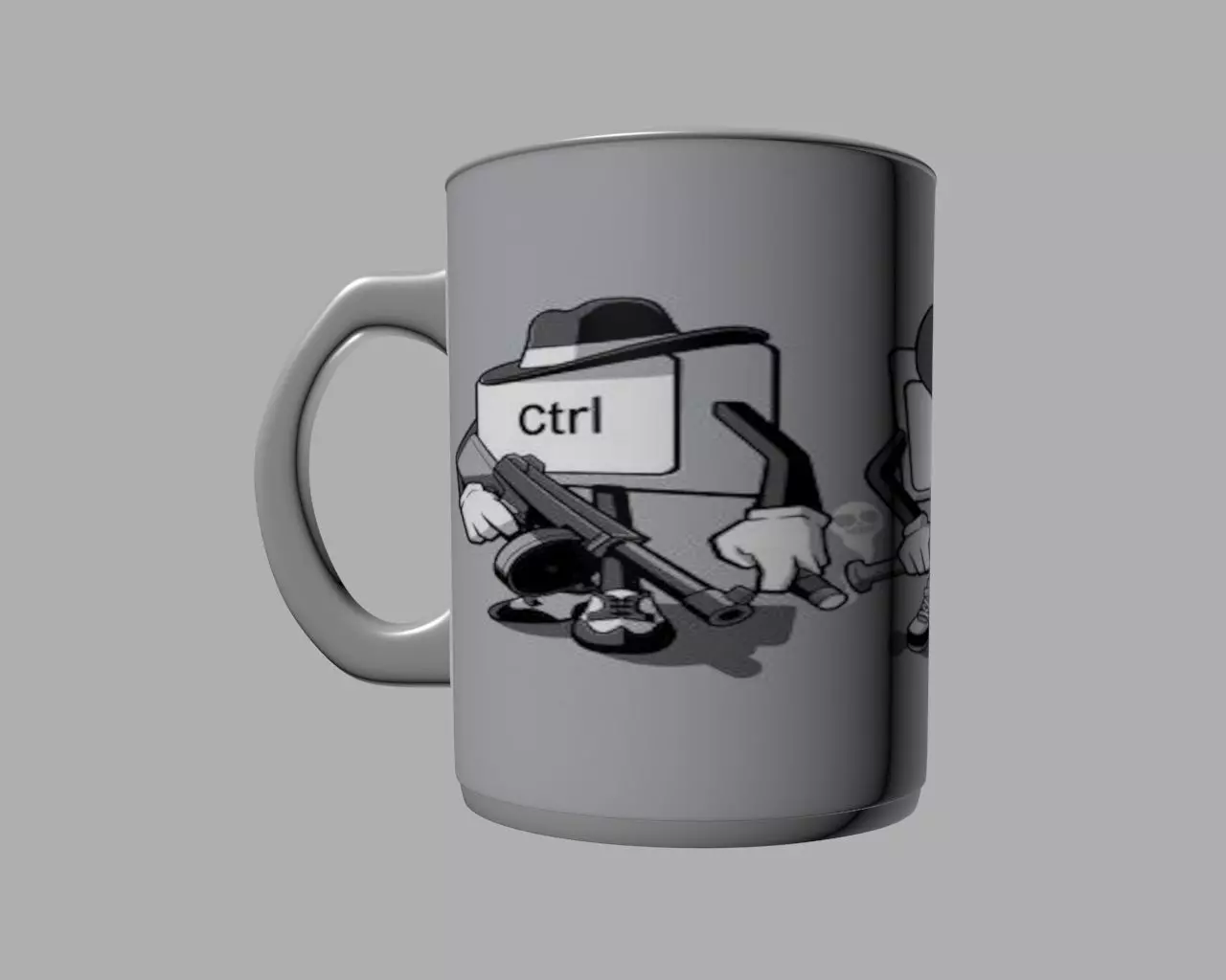 CtrlAltDel tea cup 3D print model_0