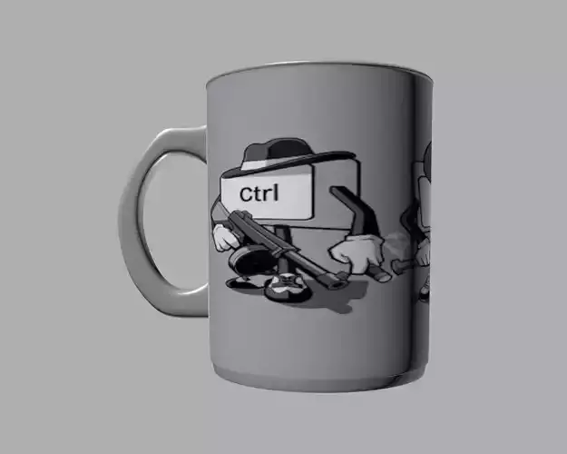 CtrlAltDel tea cup