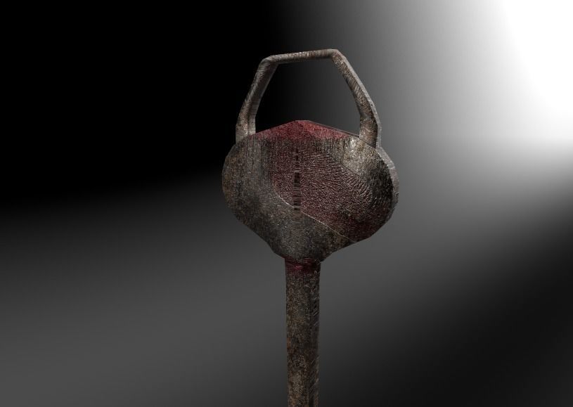 Old Key Free low-poly 3D model_1