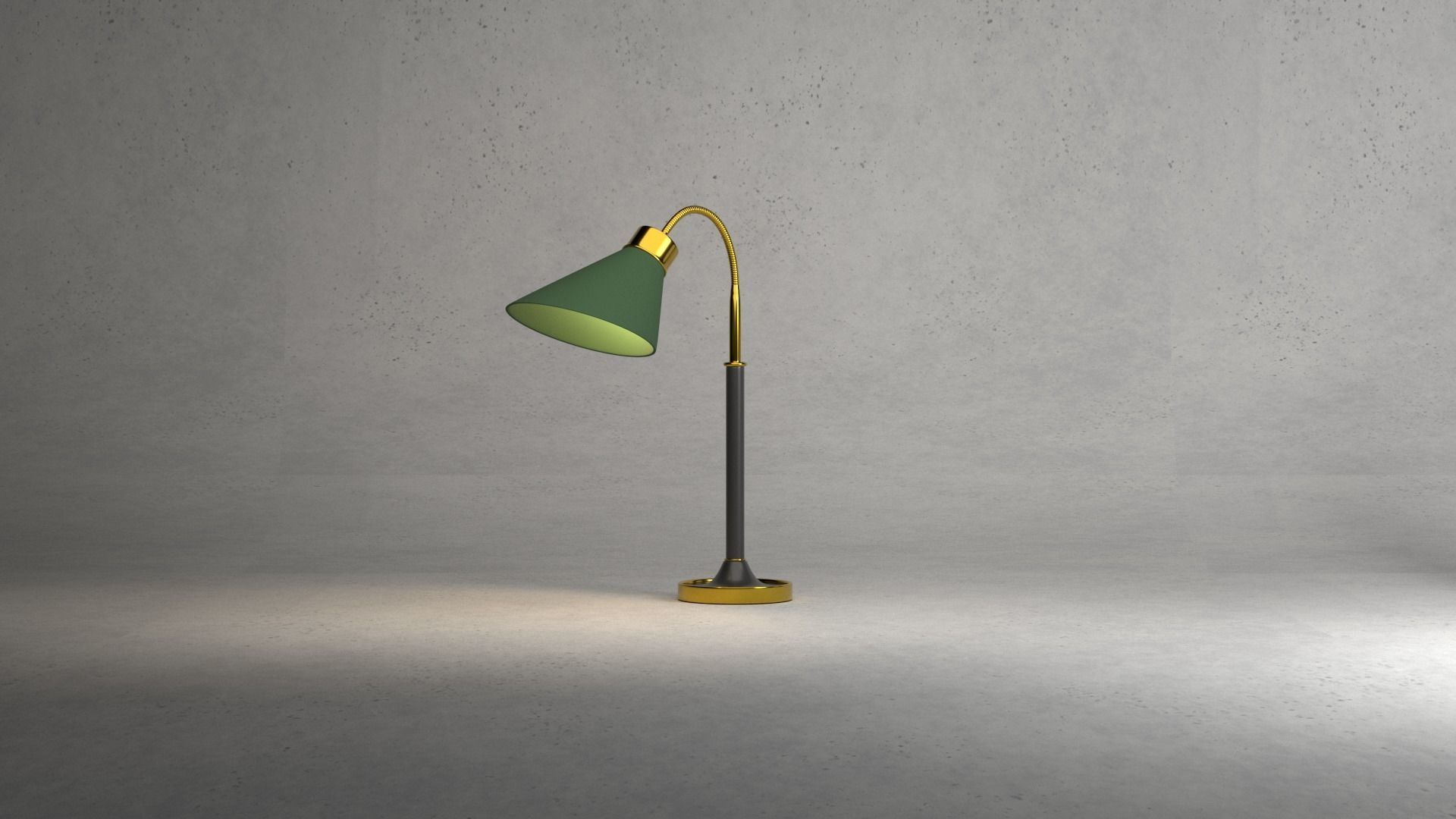 Table lamp Low-poly 3D model_1
