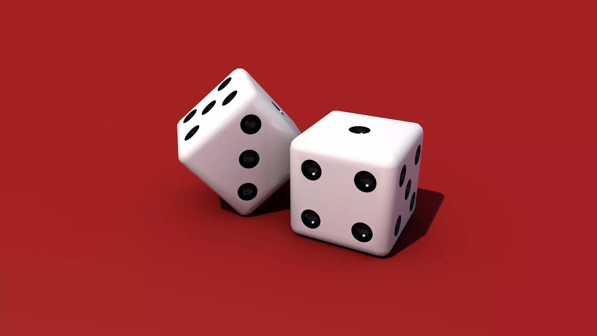 White Dice Free low-poly 3D model_0