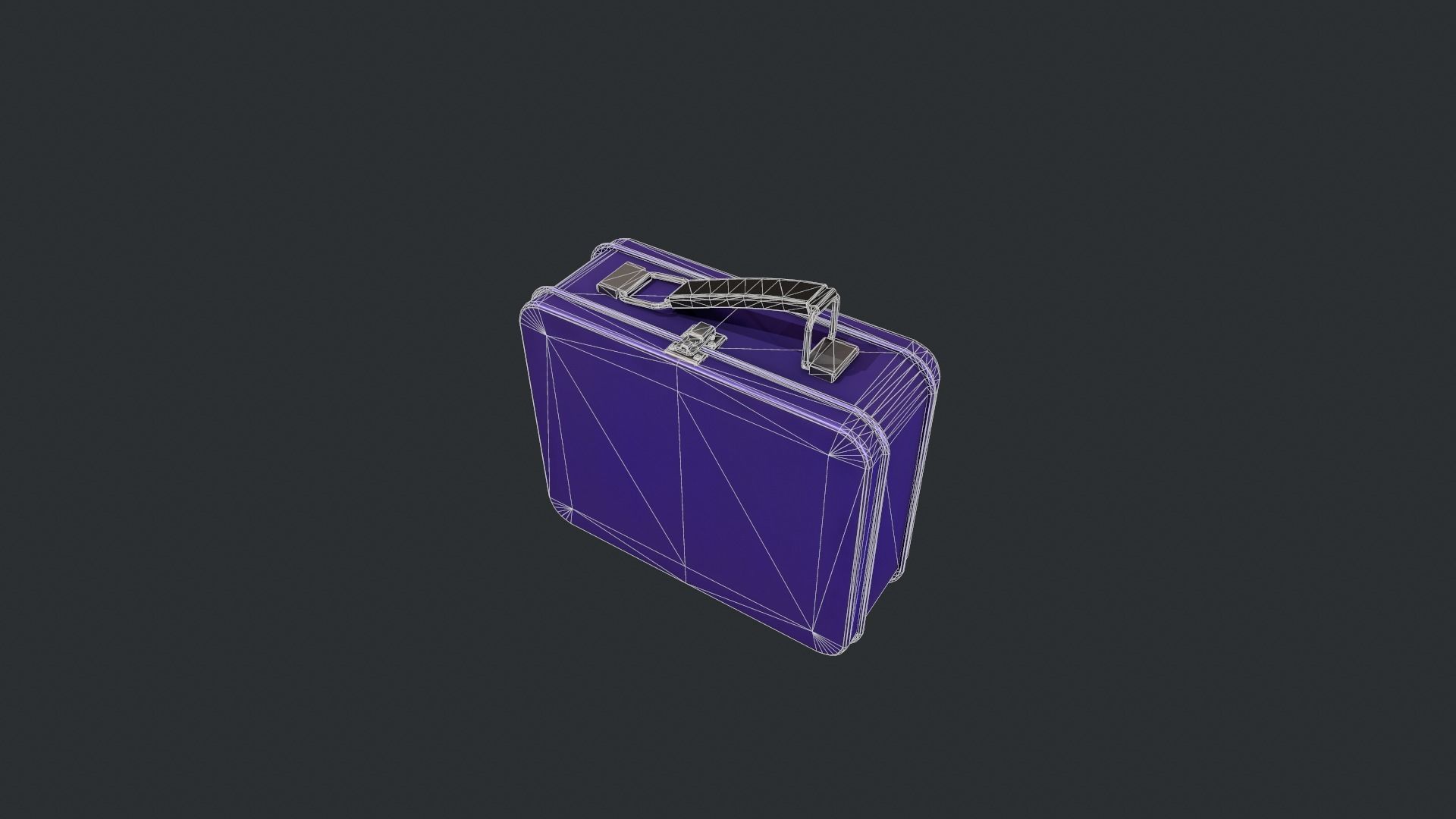Purple Tin Lunchbox Low-poly 3D model_12