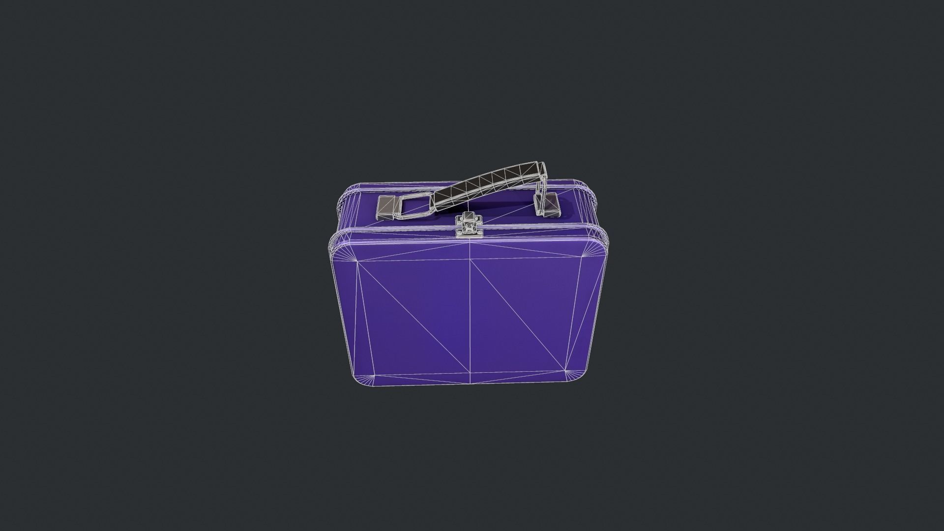 Purple Tin Lunchbox Low-poly 3D model_22