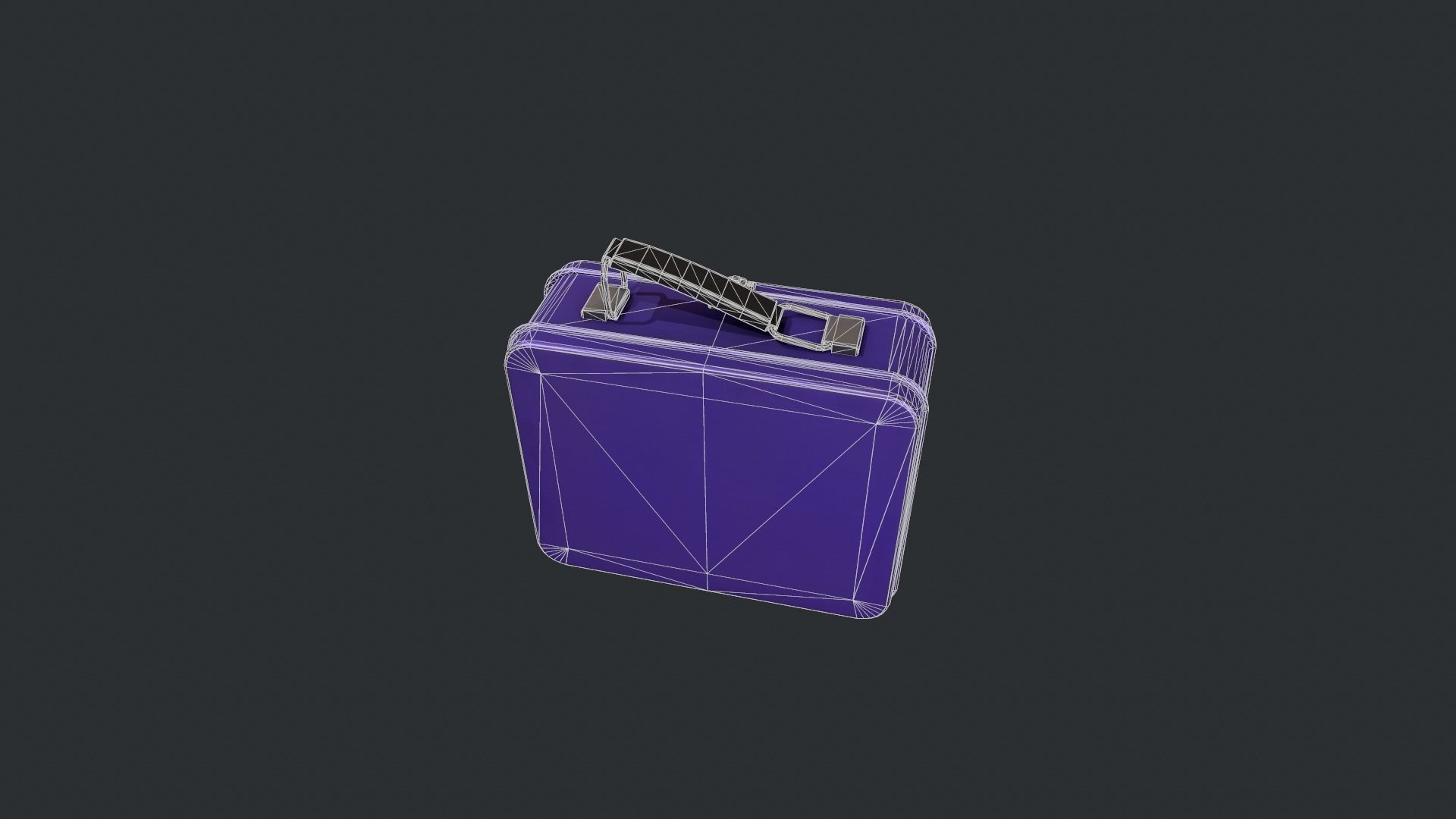 Purple Tin Lunchbox Low-poly 3D model_17