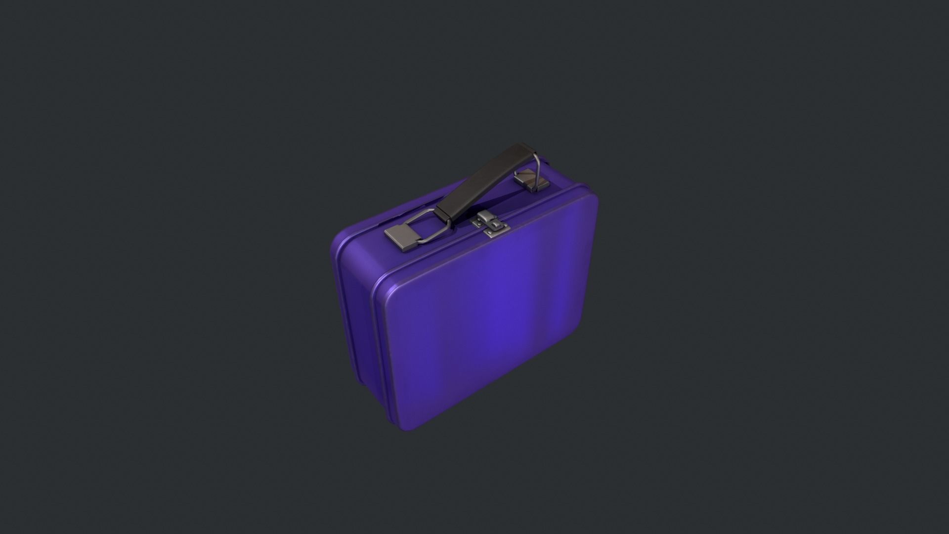 Purple Tin Lunchbox Low-poly 3D model_9