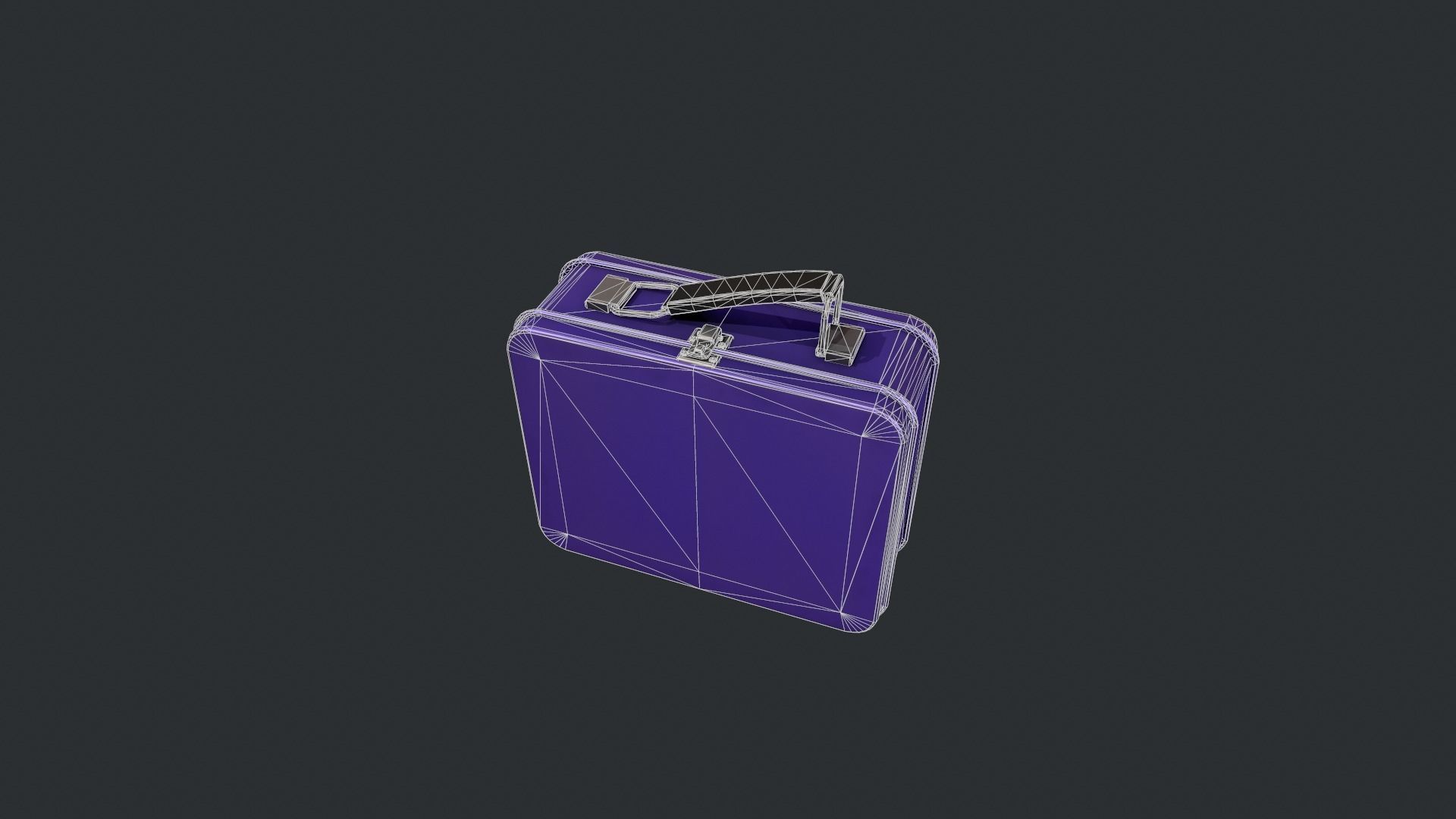 Purple Tin Lunchbox Low-poly 3D model_23