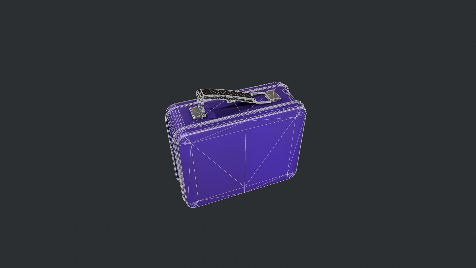 Purple Tin Lunchbox Low-poly 3D model_16