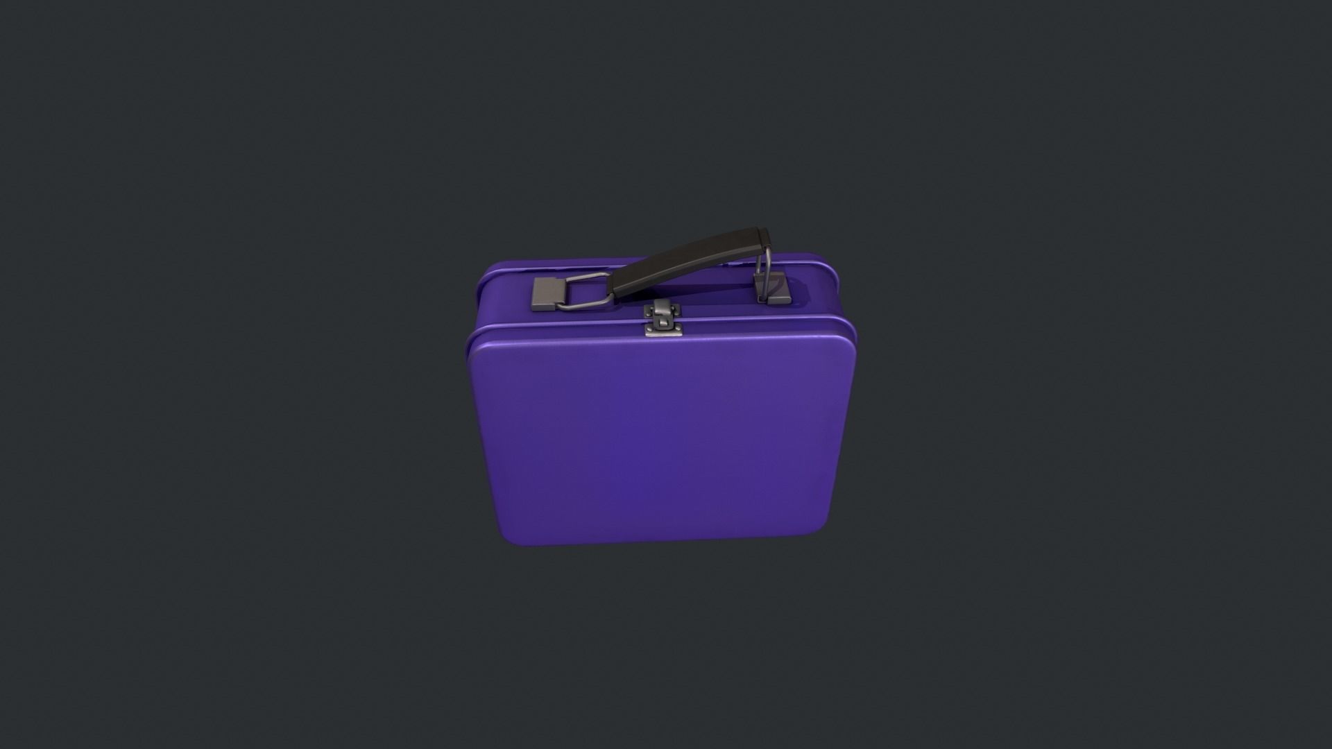 Purple Tin Lunchbox Low-poly 3D model_10