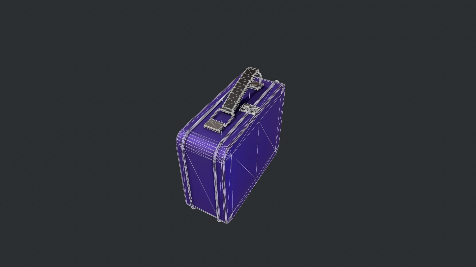 Purple Tin Lunchbox Low-poly 3D model_20